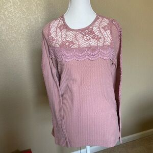 Summer & Rose Pink Ribbed Embellished Blouse